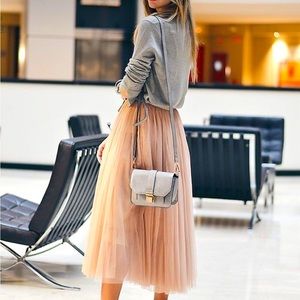 Pink tulle skirt 😍